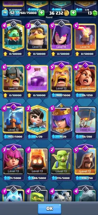 CR503 Exclusive 10k Trophies LV52 | 12 Evolutions | 8 Level 15 Cards | 21 Legendary | 61 Emotes | 9 Tower Skins | 5+ Years Played